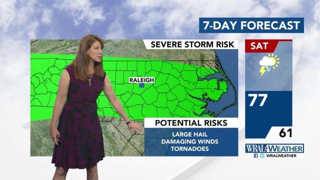 'Not going to be a huge deal': Saturday storms bring mariginal severe weather risk
