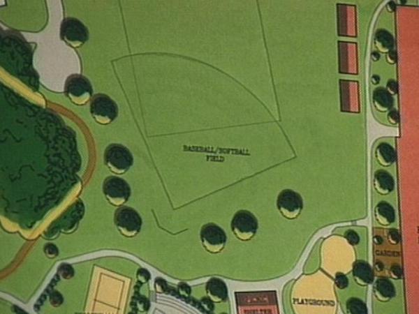A drawing of one of the proposed athletic fields.