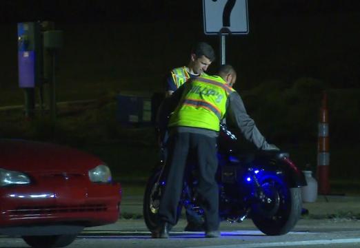 A motorcyclist was in critical condition early Saturday morning after he crashed his bike into the back of a car in Fayetteville.