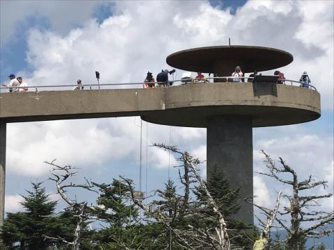 WRAL covered the solar eclipse from Clingmans Dome with a small group of family and co-workers.