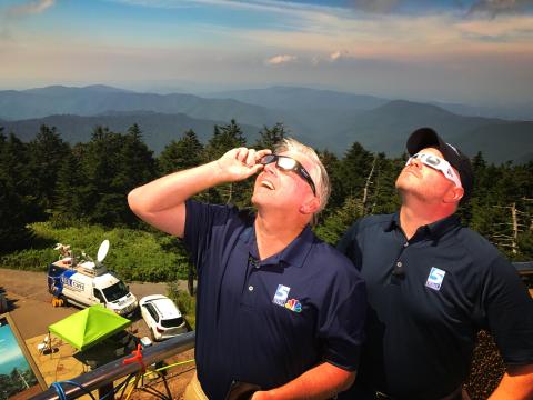 WRAL Photographer Richard Adkins described this as his favorite photo from the solar eclipse.