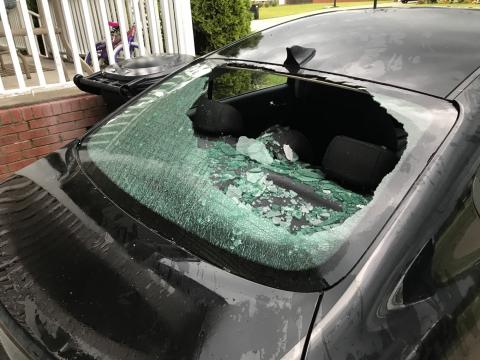 Softball-sized hail, strong winds damage homes, businesses