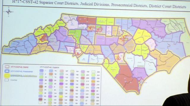 Judicial redistricting, judicial districts map
