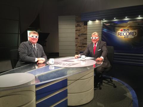 Tony Rice and David Crabtree discussed the importance of eye protection On the Record