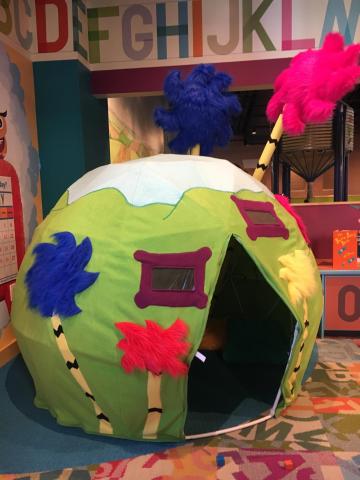 The Lorax-themed fort at Marbles