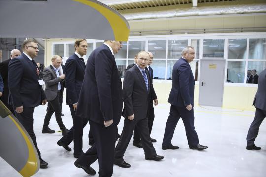 Putin the Campaigner: Scripted and Awkward, Save One Big Hug