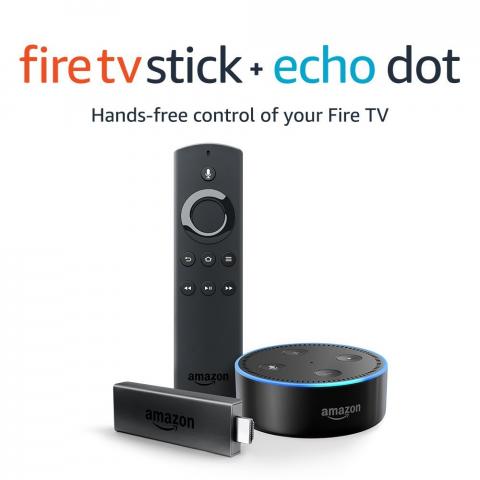 Fire TV Stick with Alexa Voice Remote AND Echo Dot