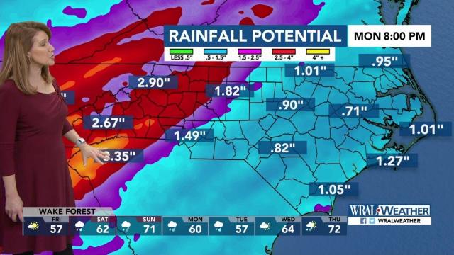 Storms to drop rain around central NC all weekend