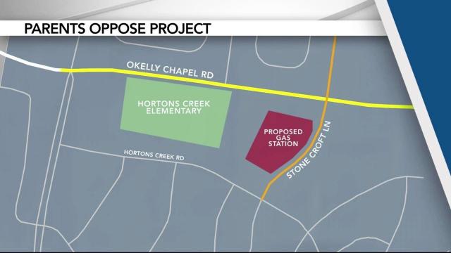 Cary parents oppose gas station near elementary school 