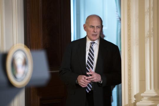 Trump Says Kelly Will Decide on Kushner’s Security Clearance