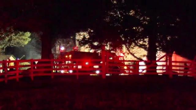 Fire damages historic Wake County plantation 