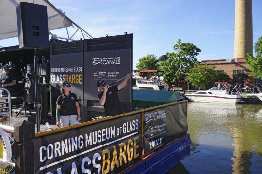 RESTRICTED -- Floating Heritage Tour Celebrates Glass and the Erie Canal