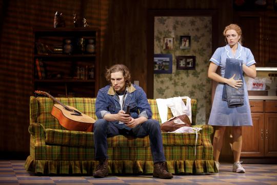 Nick Bailey and Desi Oakley in the national tour of Waitress (Photo by Joan Marcus)