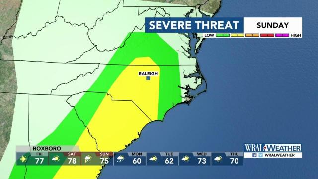 End of weekend could bring severe weather