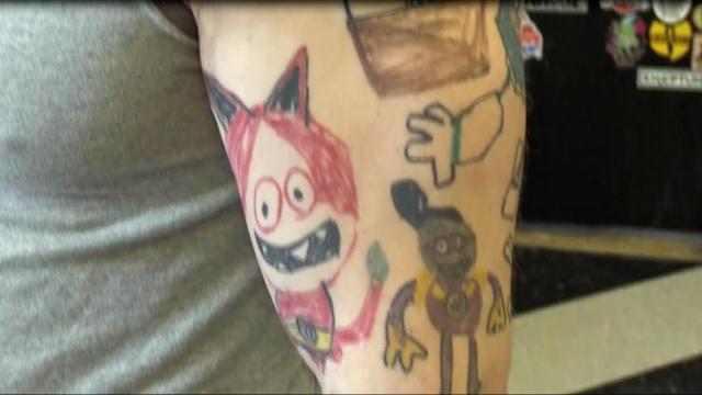 Parents turn kid's drawings into tattoos