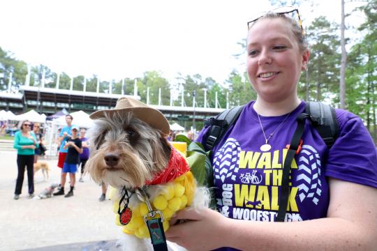 The SPCA held the K9-3k Walk and Woofstock on May 6, 2018 at the Koka Booth Amphitheater in Cary, North Carolina. (Photo by: Jerome Carpenter/WRAL Contributor)