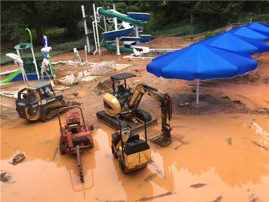 Weather delays opening of Wake Forest's massive Holding Park Pool