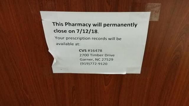 Pharmacy at Kroger in Garner closing on July 12