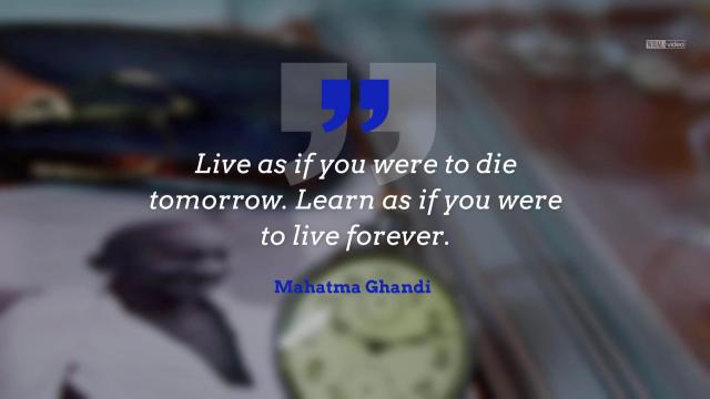 Quote of the day: Mahatma Ghandi
