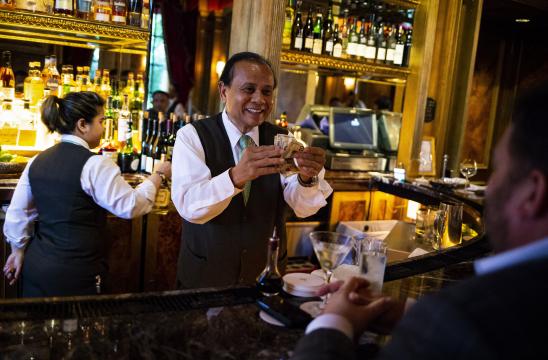 Behind the Bar, Mixing Drinks With Aid for a Faraway Home