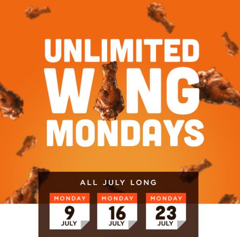 Hooters: Unlimited Wings for $15.99 on Mondays