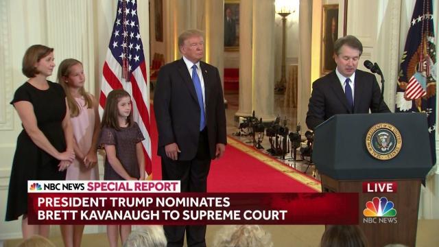 Trump nominates Kavanaugh for Supreme Court