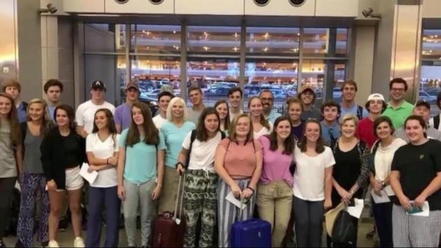 Raleigh mission group on the way home from Haiti