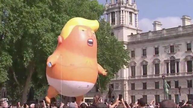 Protests greet Trump during trip to London