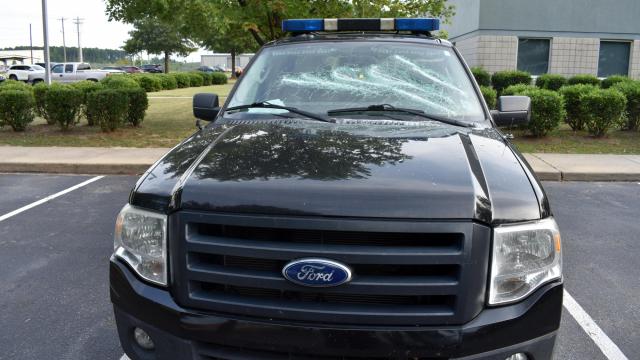Edgecombe County patrol vehicles were vandalized in July 2018. (Photo courtesy of Edgecombe County Sheriff's Office)