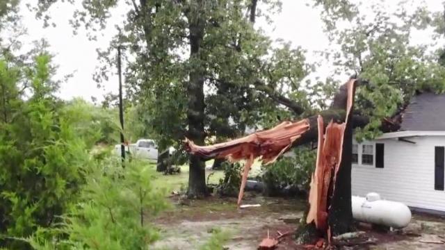 Storms down trees, knock out power in Harnett County