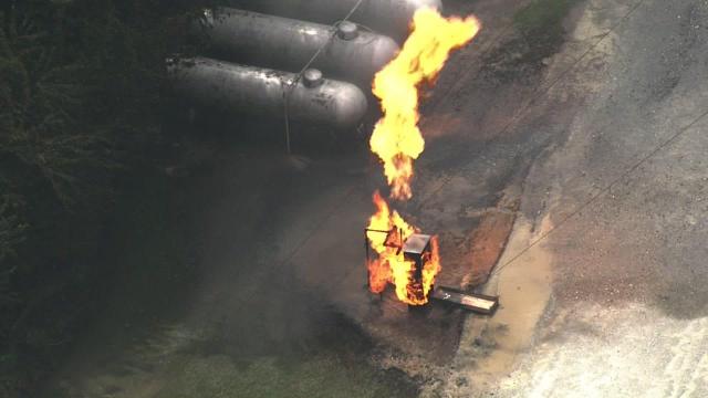 Liquid propane tank burns outside Duplin grain silo