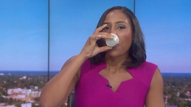 Yuck or yum? Lena and Elizabeth try 'health juice' on TV