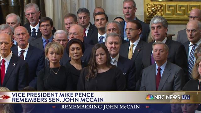 John McCain being honored at US Capitol