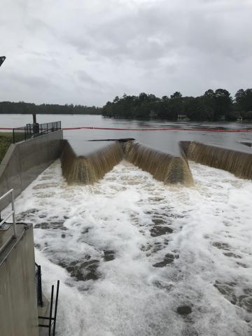Florence flooding at Hope Mills dam