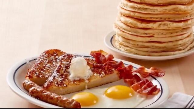 IHOP: All you can eat pancakes with any breakfast combo