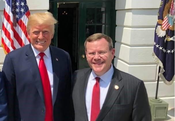 President Donald Trump and Speaker of the NC House Tim Moore
