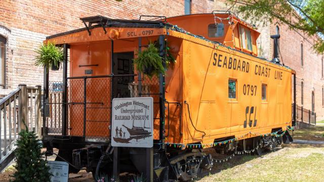 The Washington Waterfront Underground Railroad Museum is housed in a refurbished railroad car near Little Washington's civic center. (Photo Courtesy of Washington Tourism Development Authority)