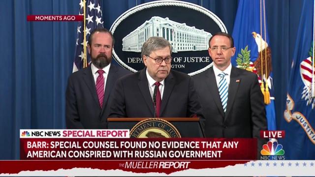 NBC Report: AG Barr talks before Mueller report release