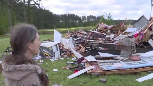 Woman counts her blessings after escaping home before storm destroyed it