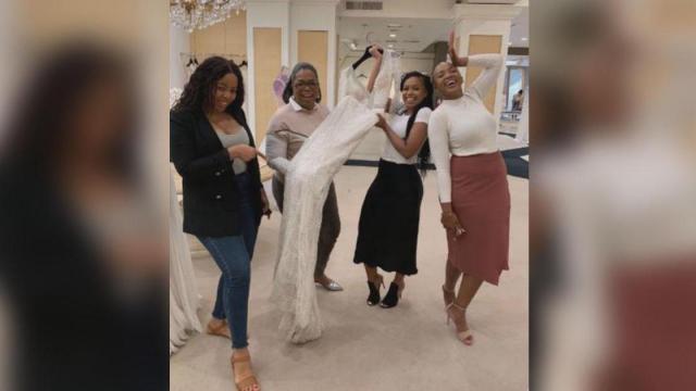 Oprah drops $10,000 on wedding dress for student