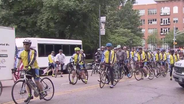 Officers gather in Raleigh for 500-mile bike ride to honor fallen members