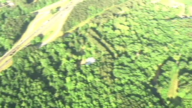 Sky 5 flies over rescue search at Eno River Rock Quarry