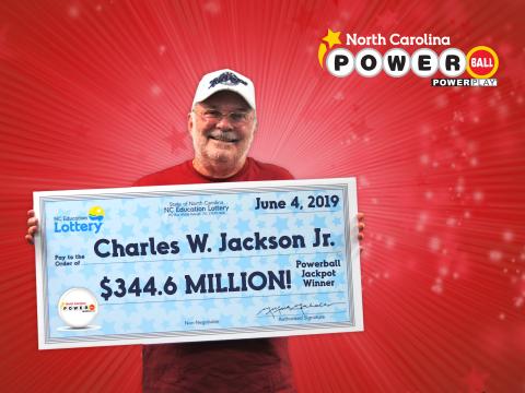 Charles W. Jackson Jr., Powerball winner. Photo courtesy of the NC Education lottery.