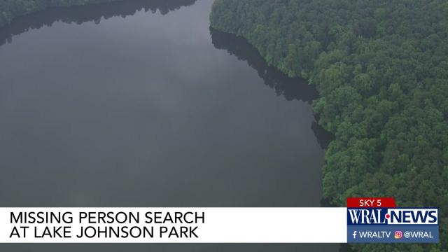 WATCH: Sky 5 over Lake Johnson Park for missing person search