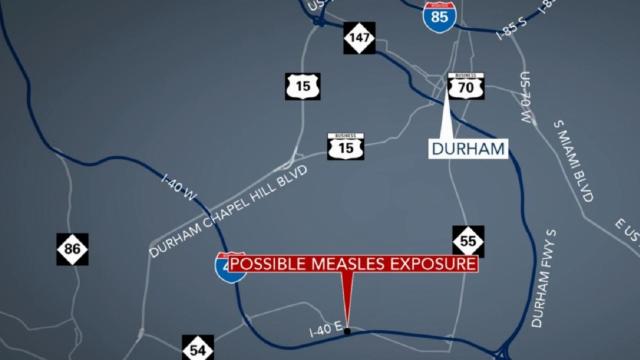 Durham officials warn of possible measles exposure