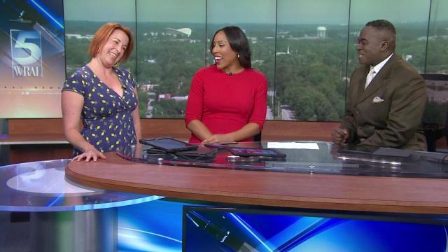 Two Men and a Mom's Sarah King debuts as a meteorologist