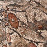Mosaic of the parting of the Red Sea. (Photo by Jim Haberman)