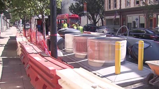 New downtown Raleigh trash bins are giant, but they'll stay mostly out of sight underground