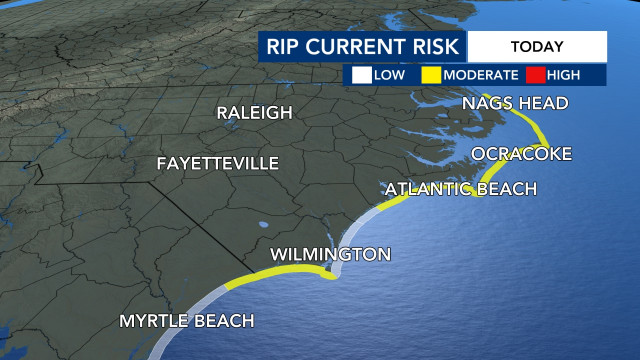 Red flag: Rip current danger high for parts of NC coast