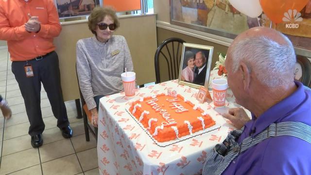 Couple celebrates 62 years of love...and burgers